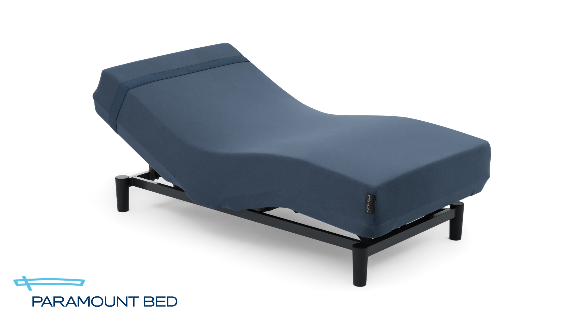 パラマウントベッド|Active Sleep BED (ANALYZERセット / コットンスムースニット) ナイトブルー色 シングル