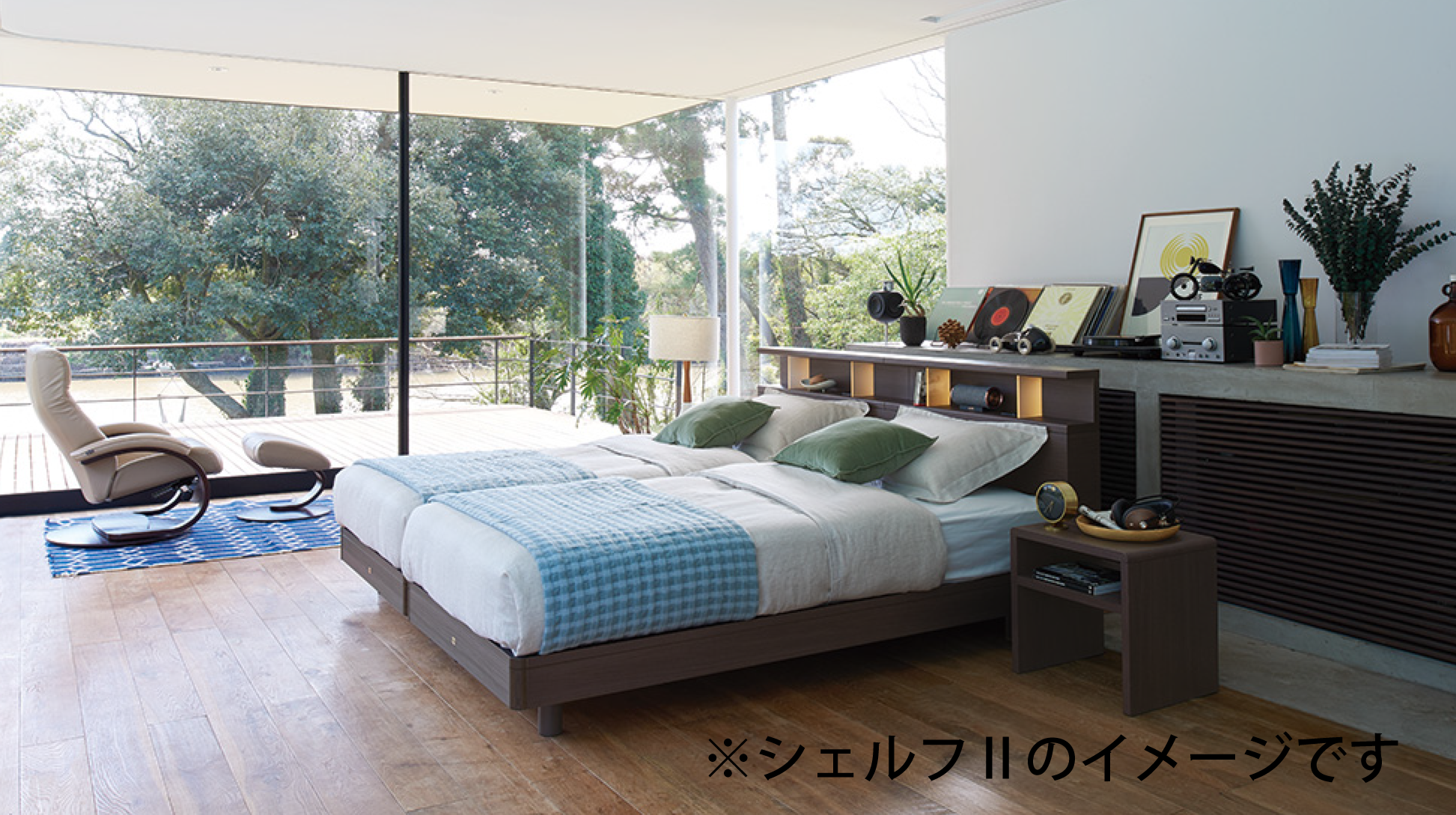 シモンズ|シェルフⅡ ST ミディアム色 SR2130030 シングル