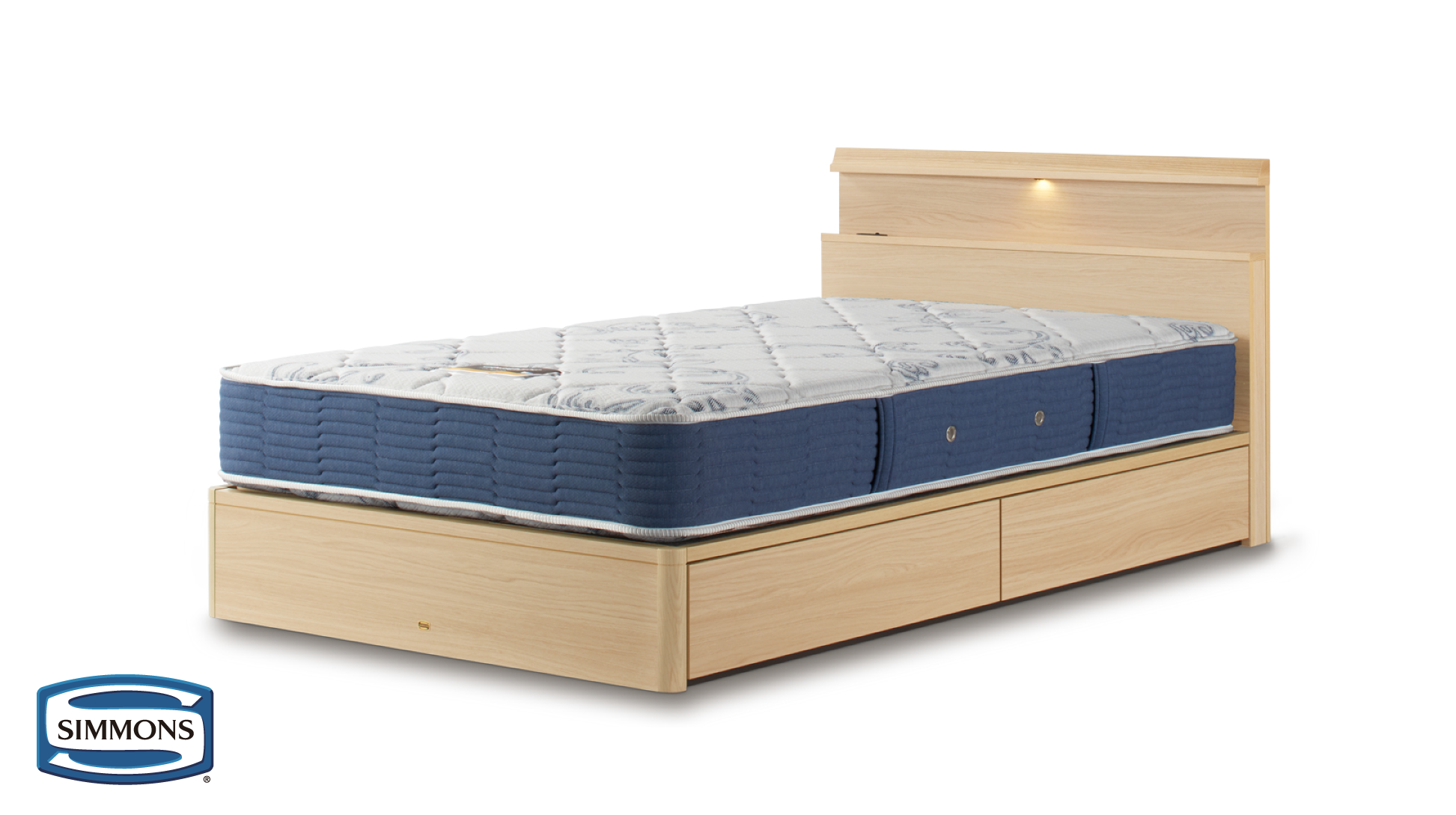 シモンズ|シェルフスリム 抽出 ナチュラル色 SR1730003 セミダブル