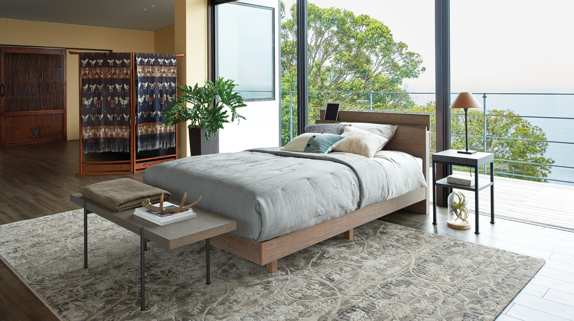 シモンズ|ベッドセット|グランゲート フラット DC ミディアム色|6.5インチ ソフト ダブル