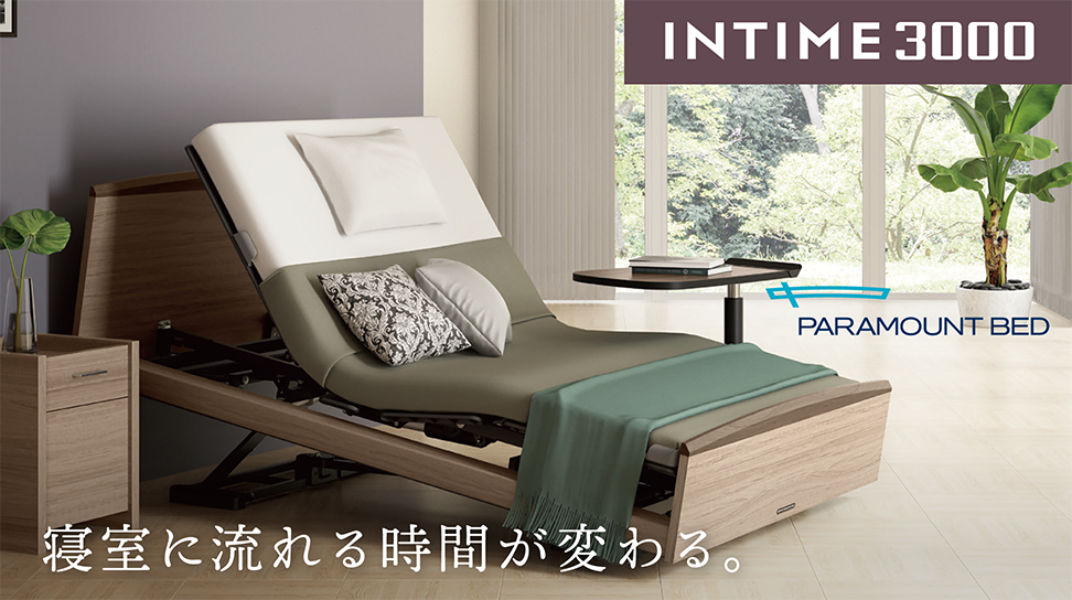 パラマウントベッド|INTIME 3000 (3モーター / キューブHB / Active Sleep ANALYZERなし) クラッシーダーク色 セミダブル